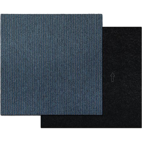 Karat – Dalles de moquette 50 x 50 cm – Antistatiques et absorbant les sons – Classe d'utilisation 31 pour locaux commerciaux – Poils bouclés en polypropylène