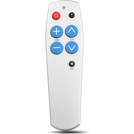 Control remoto universal por infrarrojos para TV, compatible con la mayoría de las marcas de TV, ideal para personas mayores y personas con demencia. (1/5)