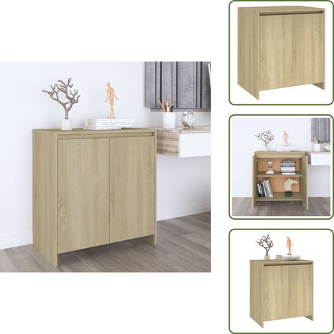 Aparador de almacenamiento - vidaXL Aparador de madera contrachapada roble Sonoma 70x41x75 cm - Aparador Sonoma