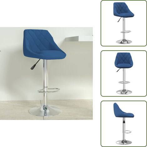 Barhocker Blau Samt - Barhocker - Tresenhocker - Thekenhocker - Barstuhl