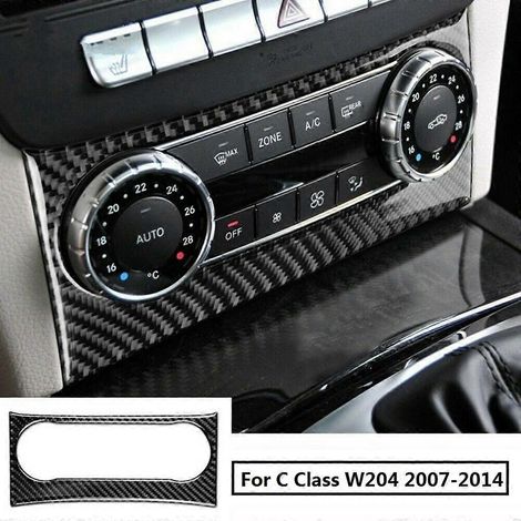 Garniture de cache de climatisation de console centrale en fibre de carbone pour-- (1/5)