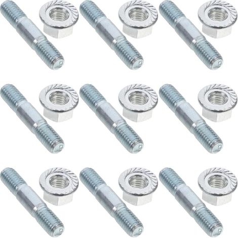 Vis de Stabilisation de Chaîne et Écrous à Double Extrémité pour Tronçonneuse, Kit Entretien Chaîne, Fixation pour Guide-chaîne, Métal Robuste, Installation Rapide, Usage (1/5)