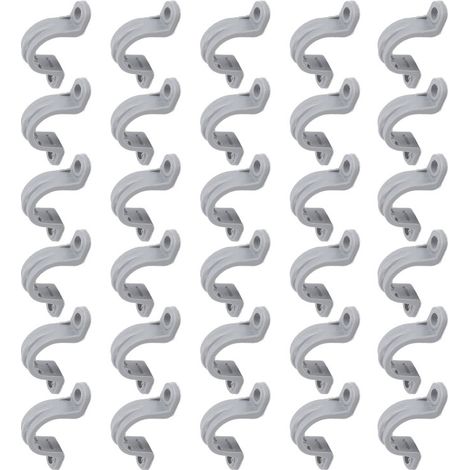 Colliers de serrage pour conduits électriques – lot de 30 – 2 trous, PVC flexible, 3/4", pour CVC et éclairage (1/5)
