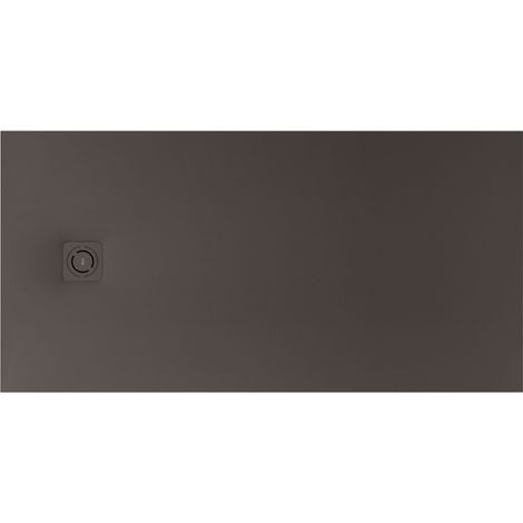 Receveur de douche extra plat en Stonex® Terran-N + Grille Twist - 1400x800mm - Café (1/2)