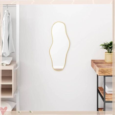 348259 Miroir mural Doré 60x25 cm (1/5)