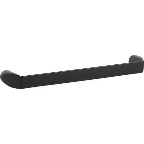 tirador de mueble alan. zamak. para puertas y cajones - giusti acabado negro mate dist. agujero dist. 128mm. (1/2)