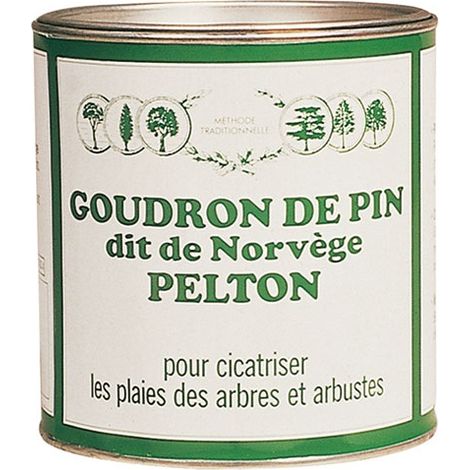 Goudron de pin 800 g – Cicatrise les plaies des arbres et arbustes – Protection contre humidité et parasites – Prêt à l'emploi – Pelton
