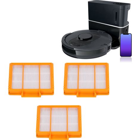 Filtre de remplacement pour robot aspirateur (3 pièces) Orange - HEPA haute efficacité compatible Shark AV2501AE AV2502AE (1/5)