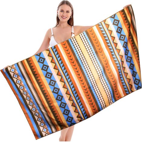 Filiyano-1 serviette de plage en microfibre anti-sable, grande taille (160 x 80 cm), séchage rapide (1/5)