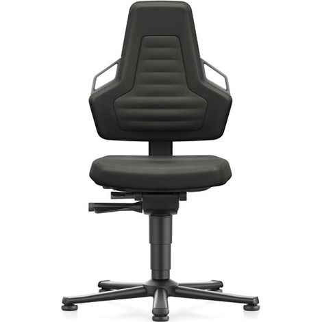 Bimos Arbeitsstuhl Nexxit 1 Griff grau Sitzhöhe 450-600 mm, Supertec schw.,m. Gleiter (1/5)