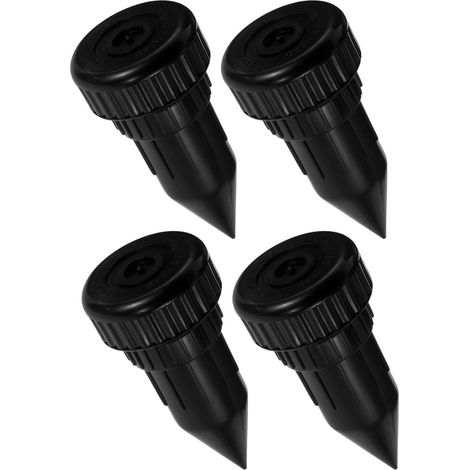 4 Pièces Cache-clés Étanche Extérieur en Plastique Noir Rangement Spacieux et Installation Simple pour Bijoux et Objets de Valeur en Voyage ou Jardin