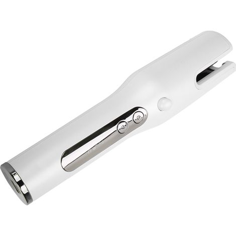 Fer à boucler automatique 34W sans fil recharge USB écran LCD pour cheveux outil de coiffure blanc argenté (1/5)