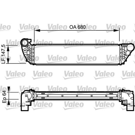 Intercooler, échangeur Valeo 817828 RENAULT 8200292773 8200301883