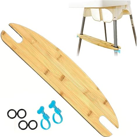 Repose-Pieds pour Chaise Haute,4.4in19.68in/11.2 50cmrepose-Pieds Réglable Antidérapant Léger Chaise Haute,Avec Anneaux En Caoutchouc,Compatible Avec La Chaise Haute Antilop (Bambou) (1/5)