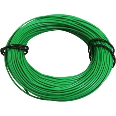 Rouleau de 5 mètres fil électrique 0,5mm² cuivre vert câble souple faisceau