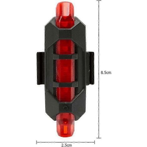 Porte-bagages LED étanche pour VTT, feu arrière réfléchissant pour vélo de route et sécurité nocturne (1/5)