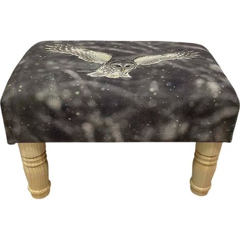 Owl Footstool - Linen - L25 x W45 x H28 cm