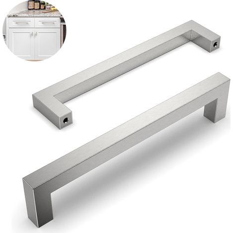 Csparkv – 10er-Pack Küchenschrankgriffe – Edelstahl – 160 mm Lochabstand – 172 mm Länge – 12 mm Breite – 35 mm Ausladung (1/5)