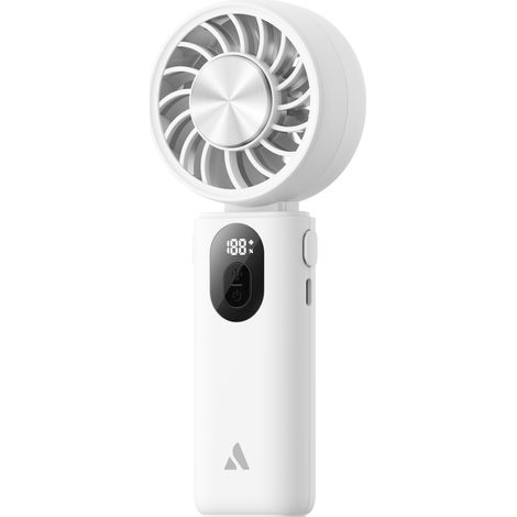 Ventilador de mano plegable Aecooly Halo 04 color blanco hielo