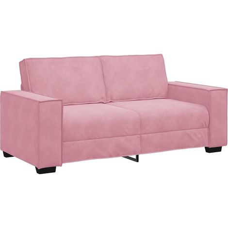 vidaXL Sofá de 2 plazas terciopelo rosa 180x78x84 cm (1/2)