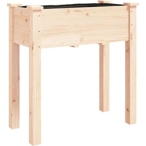 Un pot de fleurs doublé, 71x37x76 cm, en bois de cèdre massif. (1/5)