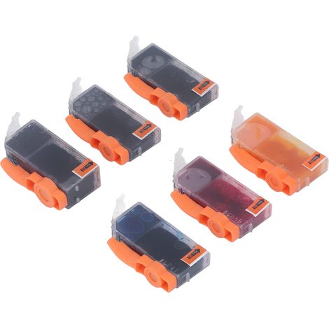 Ersatzset für schwarze und farbige Tintenpatronen für PIXMA IP4810, IP4910, IX6510, MG5210 und MG5310, kompatibel mit BK, CMY, GY (1/5)