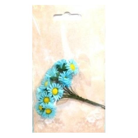 Papiergänseblümchen, 10 Stück, blau