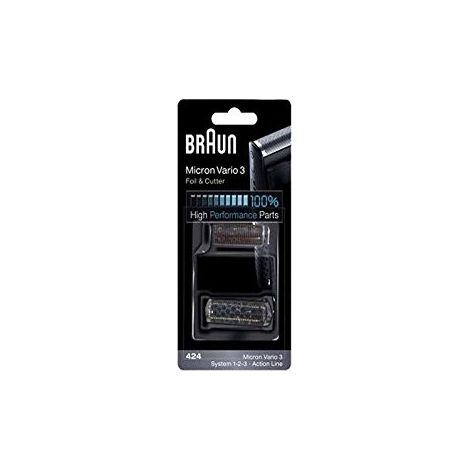 Tete de rasoir Combi Pack 424 noir pour Tondeuse BRAUN 81416568