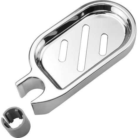Porte Savon pour Barre de Douche 22mm, Porte-Savon Douche Support de Savon de Douche en ABS Plastique (1/5)
