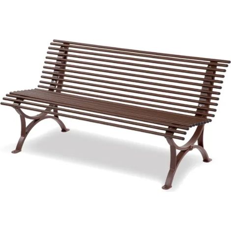 Panca Helia 150 Giochipark metallo schienale zincata verniciata UNI 11306:2020 - Corten