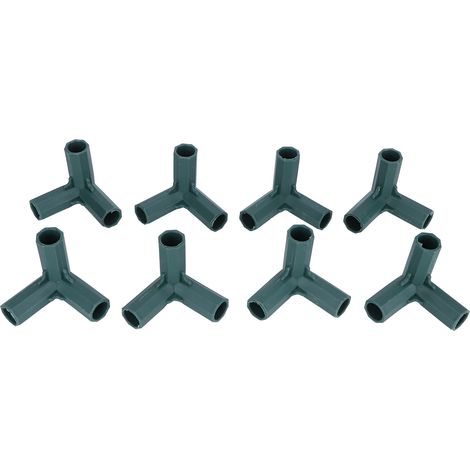 Accessoires de support pour plantes de jardin, connecteur de tige de support en plastique à 3 voies, 8 pièces/vendu (1/5)
