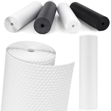 Tapis de tiroir antidérapant, revêtement en plastique pour étagère de réfrigérateur, protection de meubles de camping, tapis sous l'évier de cuisine (transparent/50 cm x 500 cm)