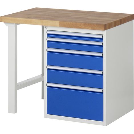 Établi Rau modèle 7511 avec 5 tiroirs l x p x h 1000x700x840mm