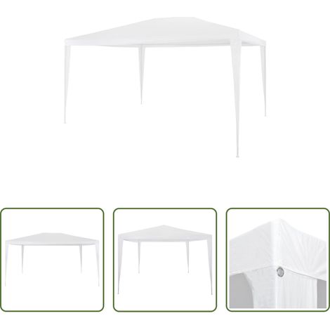 vidaXL Tente en polyéthylène -  Tente de réception 3x4 m Blanc (1/5)