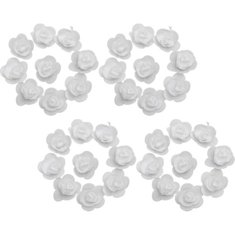 50pcs Artificial White Foam Rose Heads 3.5cm for Wedding Decoration and Romantic DIY Home Decor (1/5)