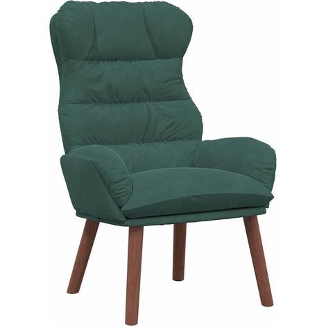Fauteuil de Salon，Chaise，Fauteuil relaxant Vert foncé 69 x 74 x 93 cm Velours CFW357710 (1/5)