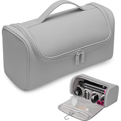 Custodie per il trasporto compatibili con Dyson/Shark Flexstyle, custodie per il trasporto in PU impermeabili, custodie per il trasporto compatibili con Dyson/Shark Airwrap Flexstyle full styler (grig
