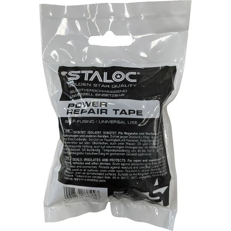 Staloc Power Repair Tape - Isolierband selbstverschweißend 3m - Dichtungsband wasserdicht für Notfall Reparaturen, auch unter Wasser - 2 Stück (1/2)