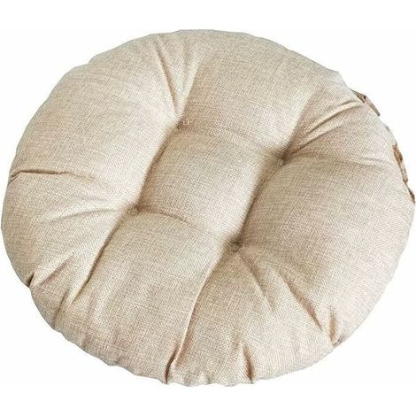 Rundes Sitzkissen, Tatami-Bodenkissen aus Baumwoll-Leinen-Mischgewebe, dickes, weiches Stuhlkissen für Bürostühle, verdicktes, bequemes Stuhlkissen für Küche, Schlafzimmer, Sofa, Auto (4040 cm) (1/4)
