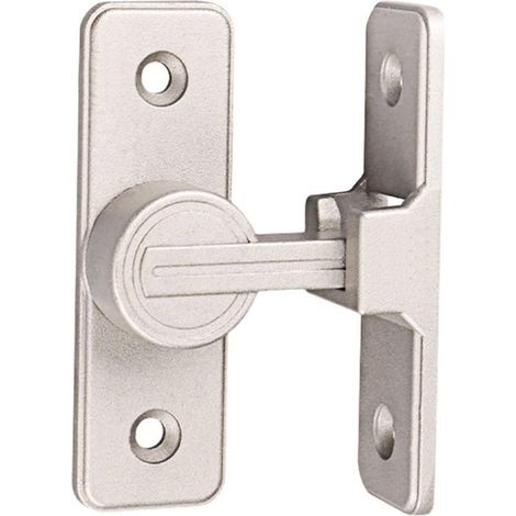 Serrure, serrure de fermeture, porte intérieure coulissante lumineuse 90 °, crochet loquet, porte à bascule, boulon de verrouillage, antivol, serrure de porte lumineuse (argent plaqué 8 (1/5)