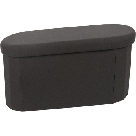 Banc Coffre Pliable "Pills" 76cm Noir (1/5)