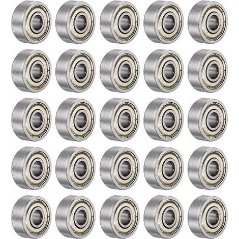 624ZZ Deep Groove Ball Bearings 4mm Bore 13mm OD 5mm Thick Carbon Steel Double Shielded ABEC3 Z1 Bearing for Engines (1/5)