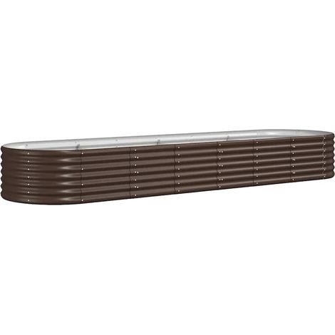 Maison Exclusive - Jardinera arriate acero galvanizado marrón 296 (1/5)