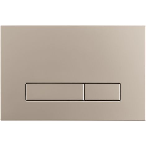 Balneo Plaque de commande WC LXO satinée - plaque encastrée pour bâti-support - double touche 2 fonctions