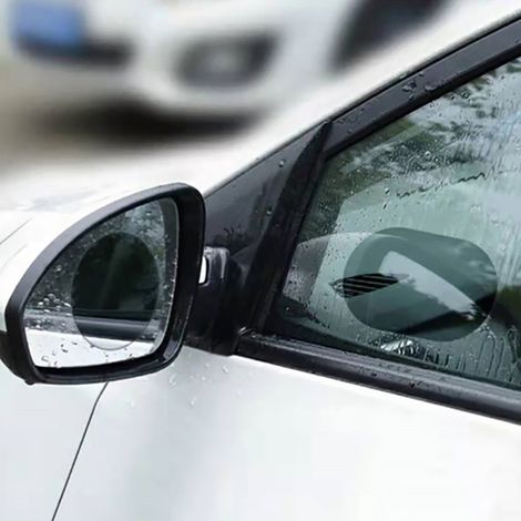 Lot de 2 films protecteurs pour rétroviseurs de voiture, anti-buée, imperméables et résistants à la pluie. (1/5)