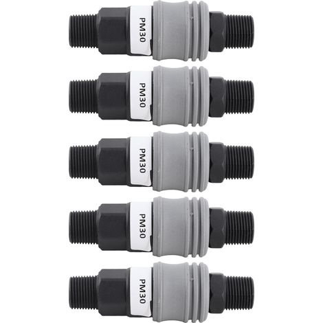 5 Sets Raccords Rapides Auto-Bloquants PVC pour Tuyau C SM+PM-30 R3/8 16mm Machines Électronique (1/5)