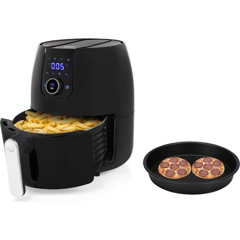 Digitale XXL Heißluftfritteuse & Pizzapfanne frittieren ohne Öl 4,5Ltr 1500Watt (1/5)