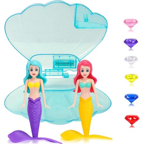 Scuba Diving Toys Mermaid Swimming Accessories Diving Game Training Little Mermaid Party Accessories Gifts for Girls Boys Kids (BluGer) (1/5)