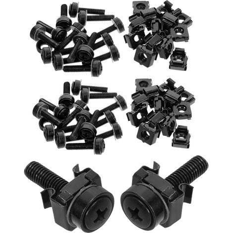 unités de vis et écrous M5x25 en métal noir pour armoire (1/5)