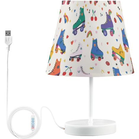 Kcldeci Jolie lampe de chevet Ă motif patins roulettes pour (1/5)